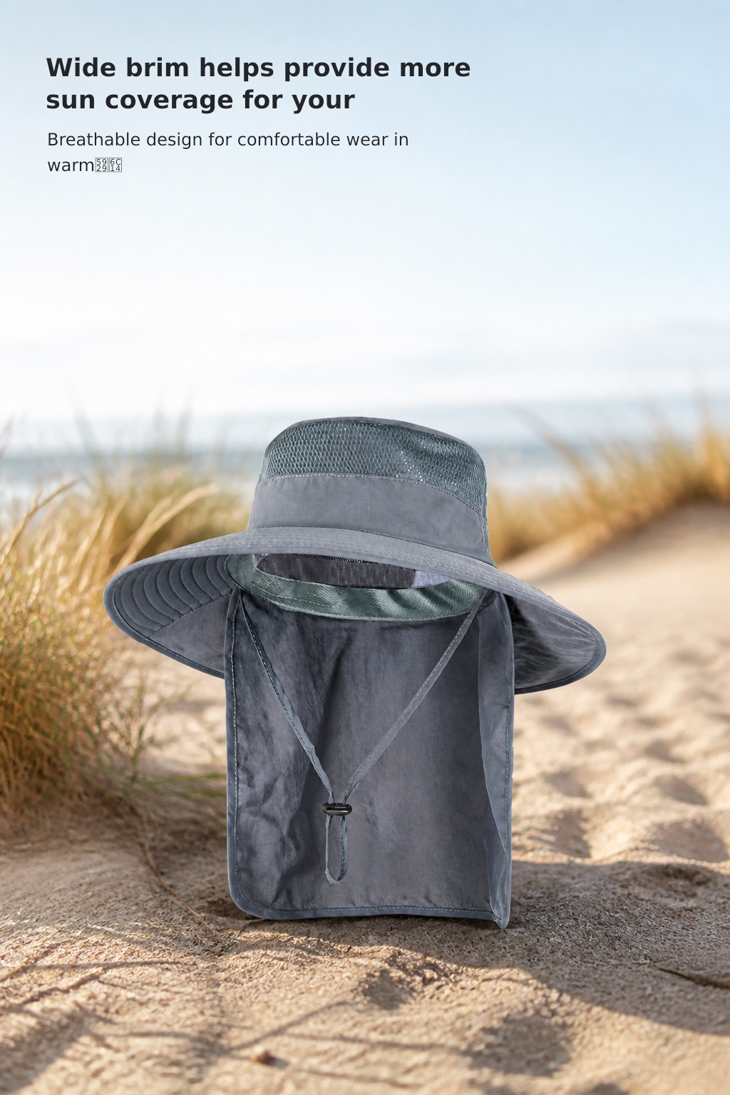 Unisex UPF 50+ Sun Hat with Neck Flap