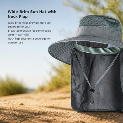 Unisex UPF 50+ Sun Hat with Neck Flap