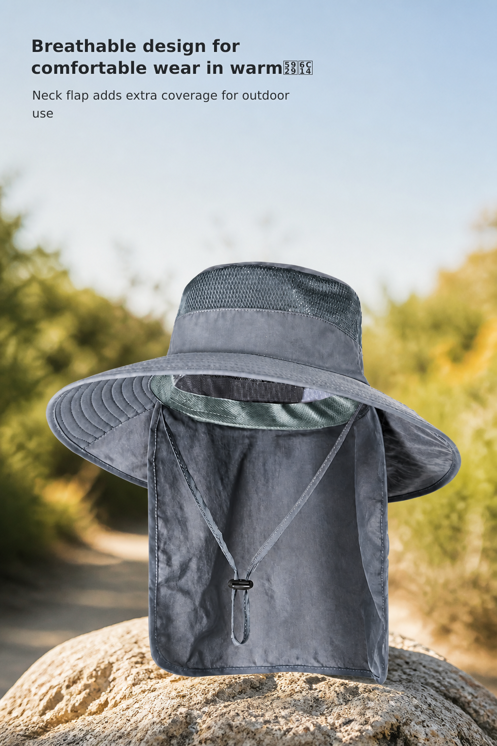 Unisex UPF 50+ Sun Hat with Neck Flap