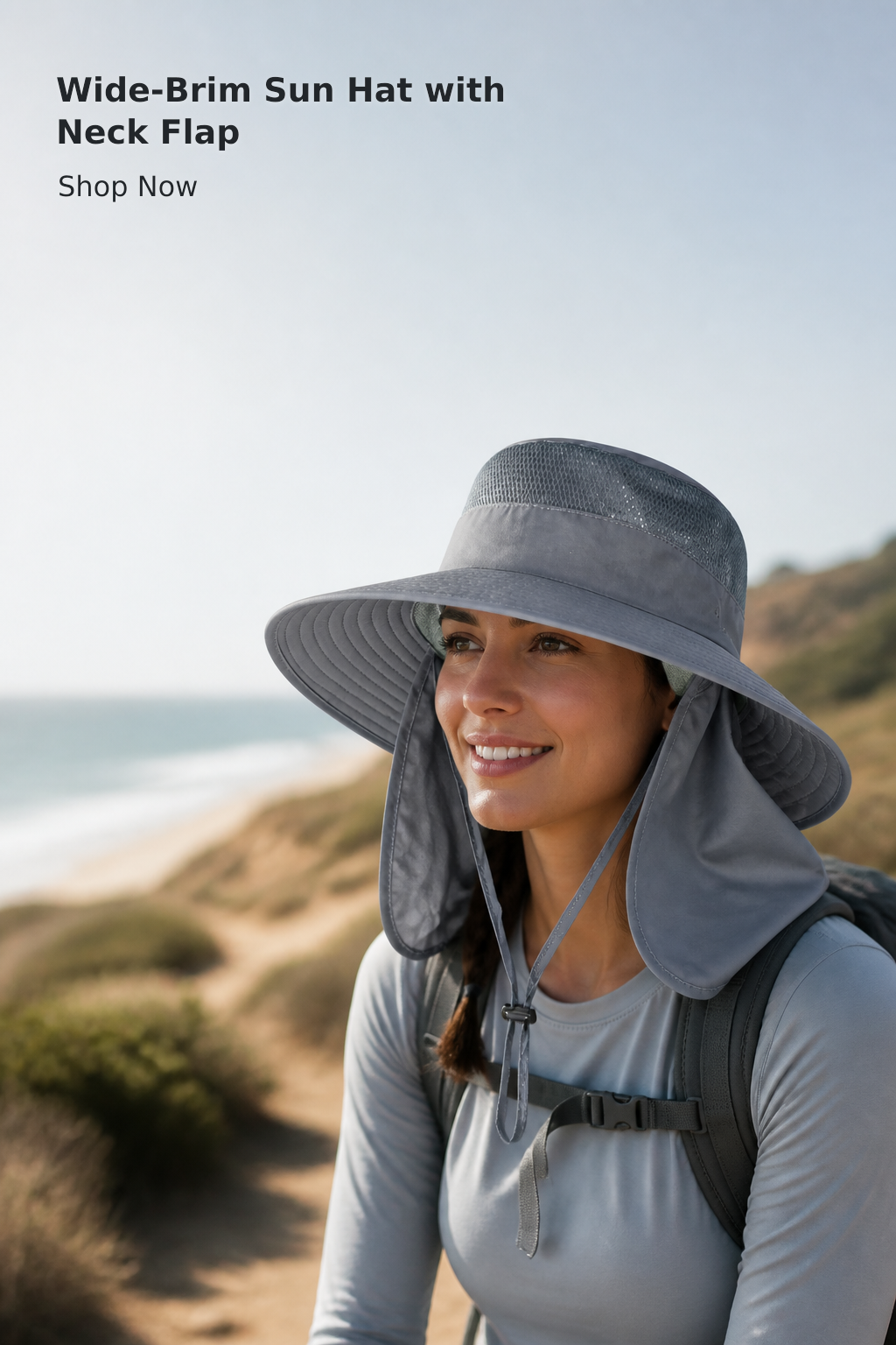 Unisex UPF 50+ Sun Hat with Neck Flap