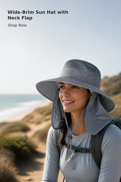 Unisex UPF 50+ Sun Hat with Neck Flap